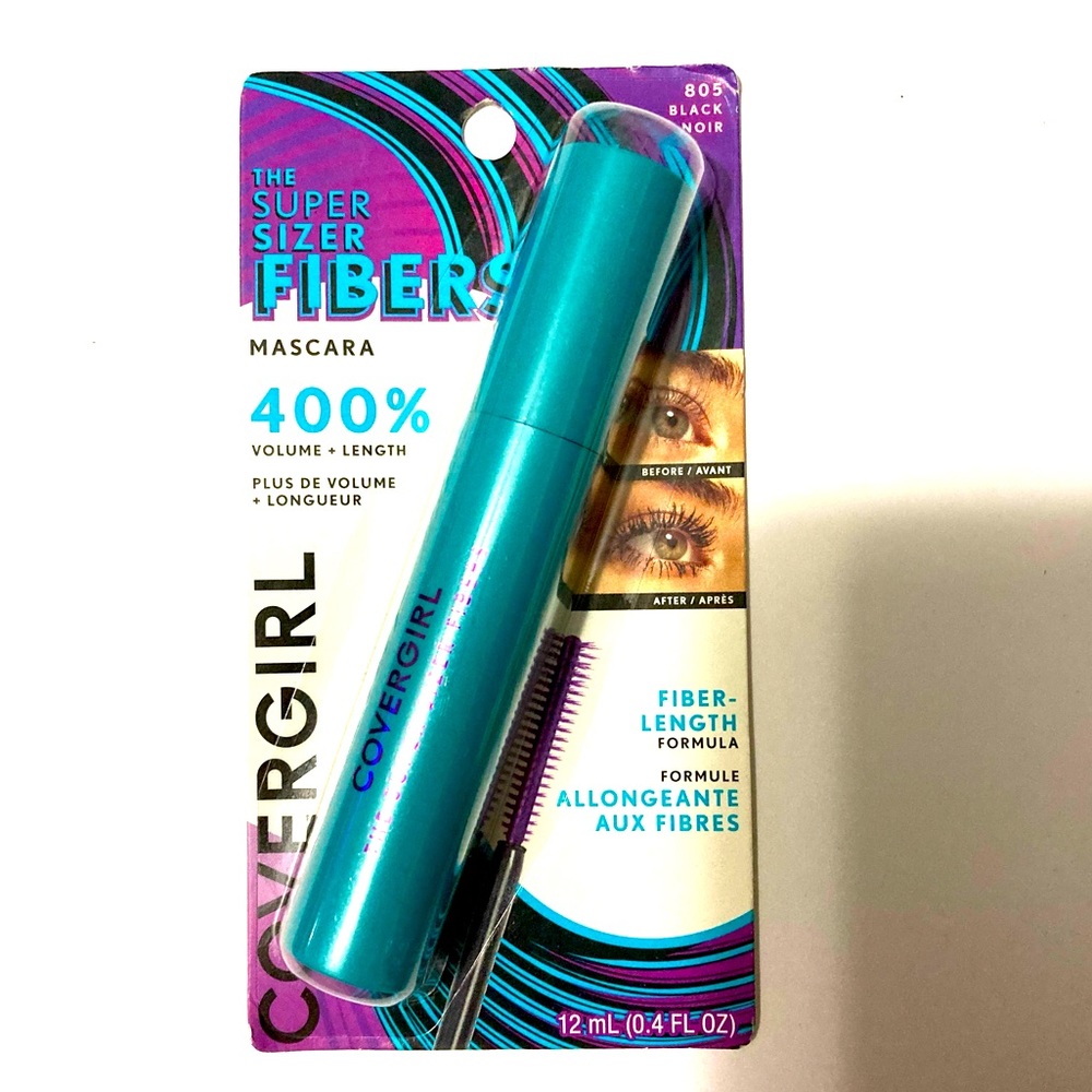 NEW 805 CoverGirl The Super Sizer Fibers Mascara, Black (805), 0.44oz